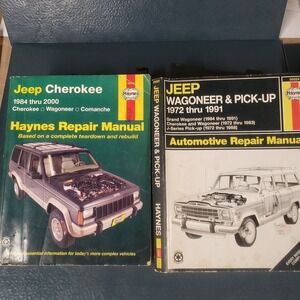 Haynes Repair Manuals #50029 Jeep Wagoneer & #50010 Jeep Cherokee Lot of 2